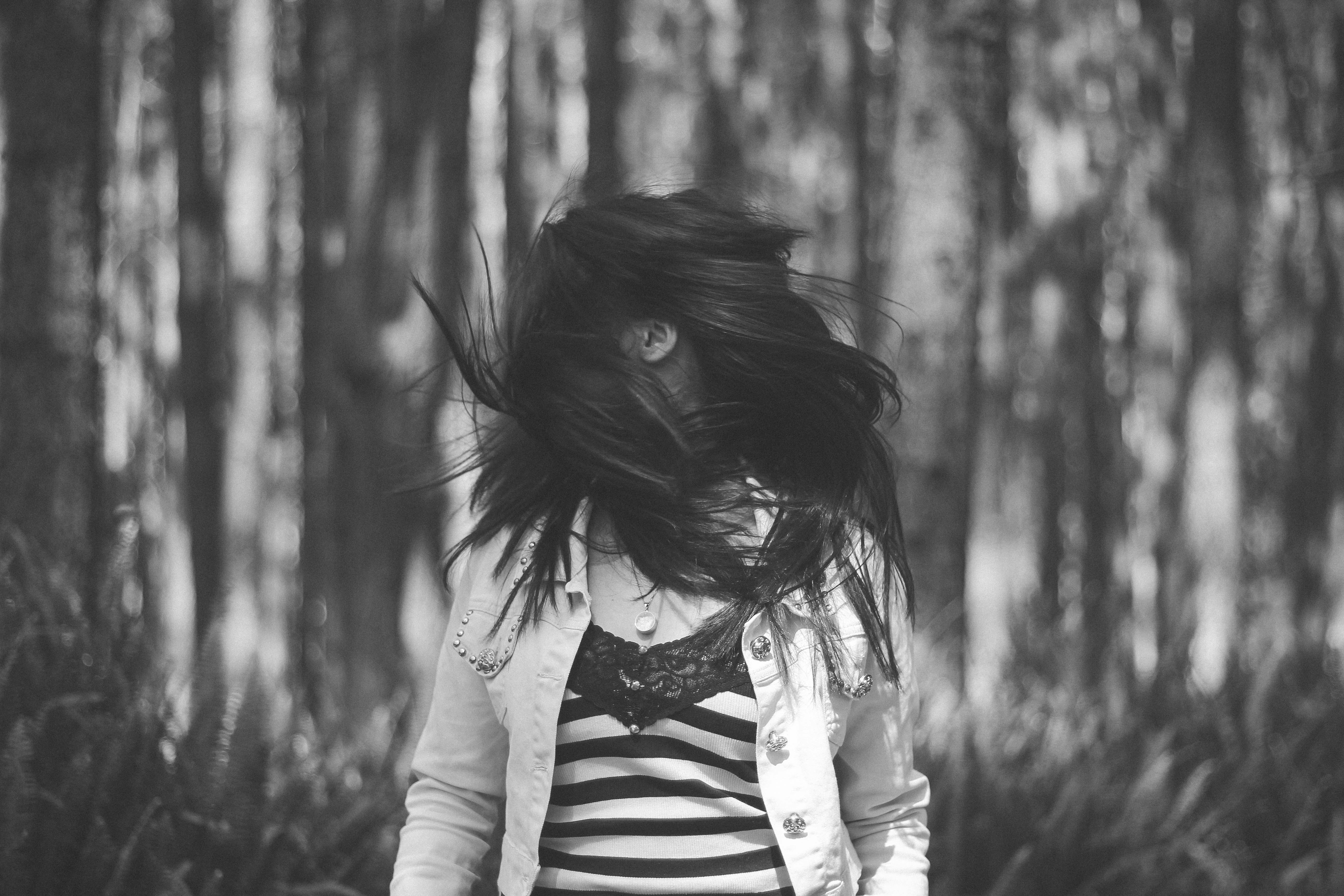 woman near plants